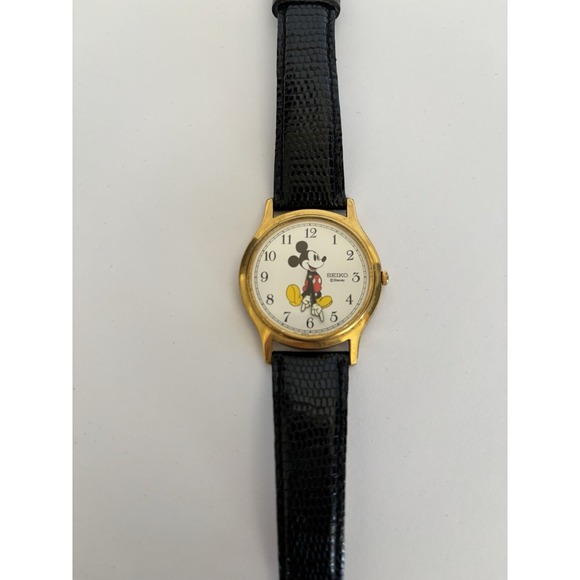 Seiko Other - Vintage Seiko Mens Watch Gold Tone White Dial V700-8A10 Leather